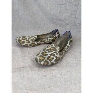 Rothy's The Loafer Spoke Spot Olive Leopard Women's Flats Shoes Slip On Size 9
